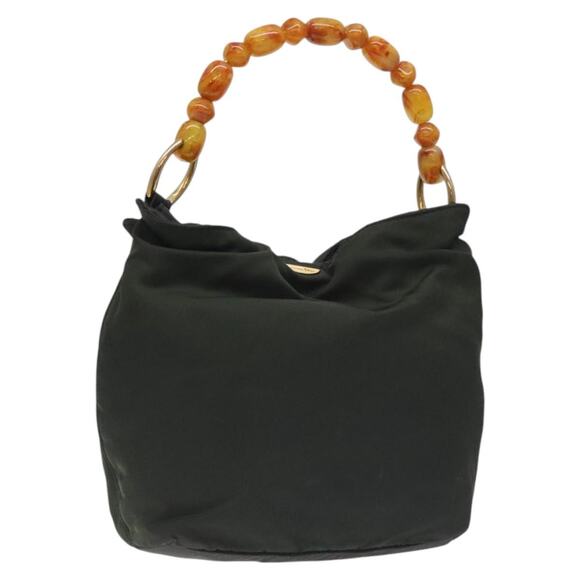 DIOR Maris Pearl Hand Bag Nylon Khaki - Picture 1 of 12